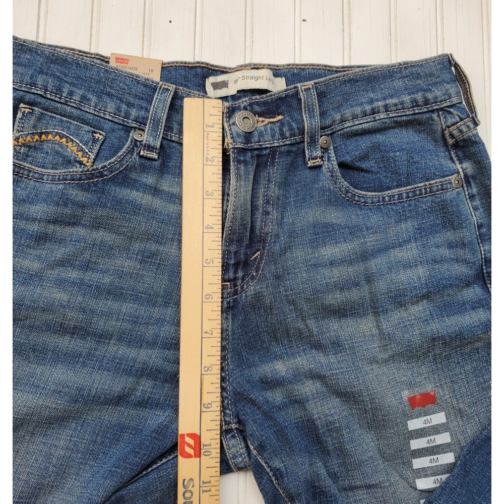 Levis 505 Straight Leg Jeans Womens 4M Blue Denim Medium Wash NWT Streamlined - Picture 2 of 8